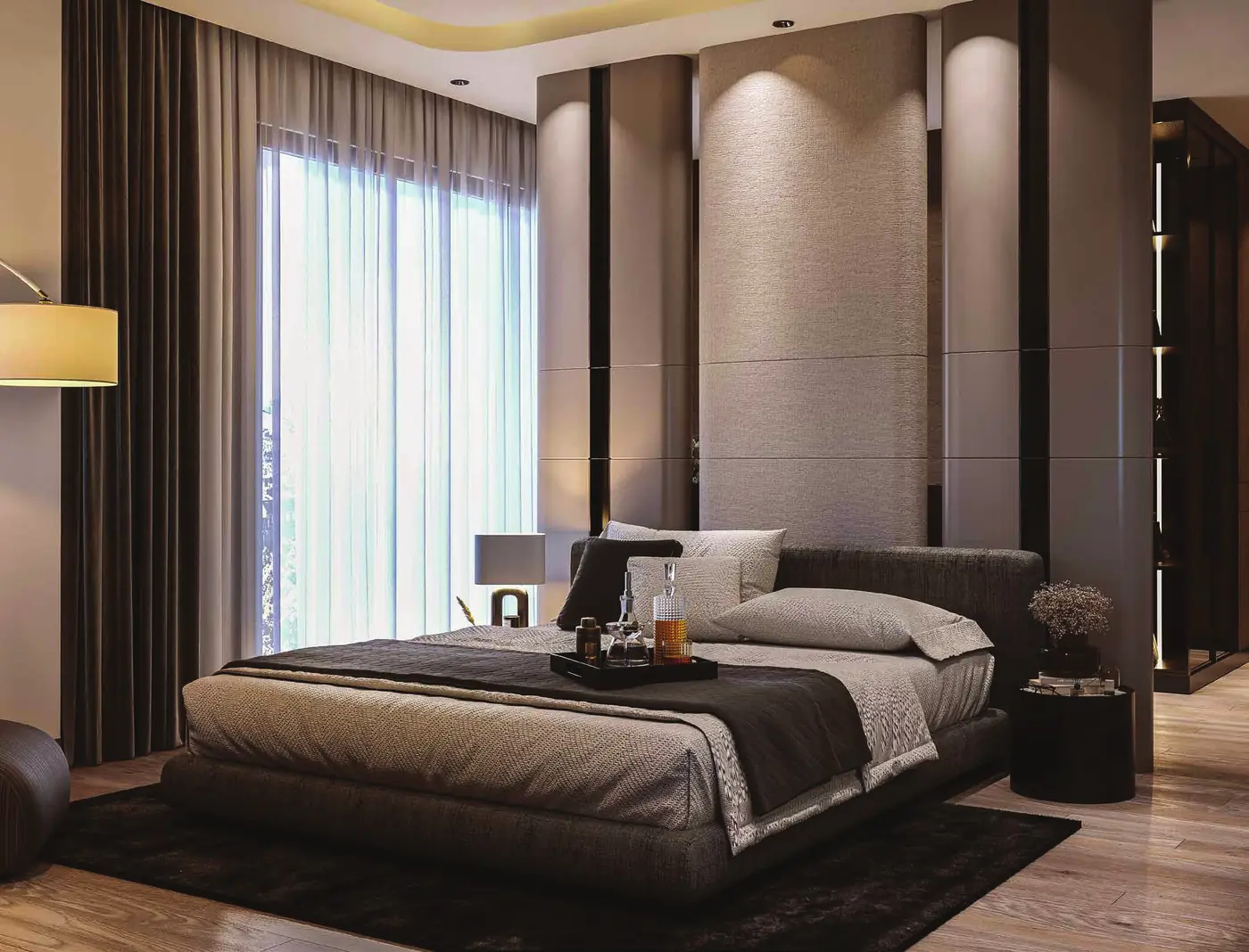 Flat yatak odası